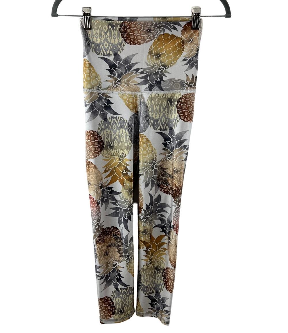 EMILY HSU Designs Multi Leggings Pineapple Print Skinny Leg Pull-On XS X-Small